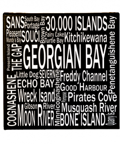Canvas Print | Georgian Bay Destinations Square | Giants Tomb Trading Co - Georgian Bay
