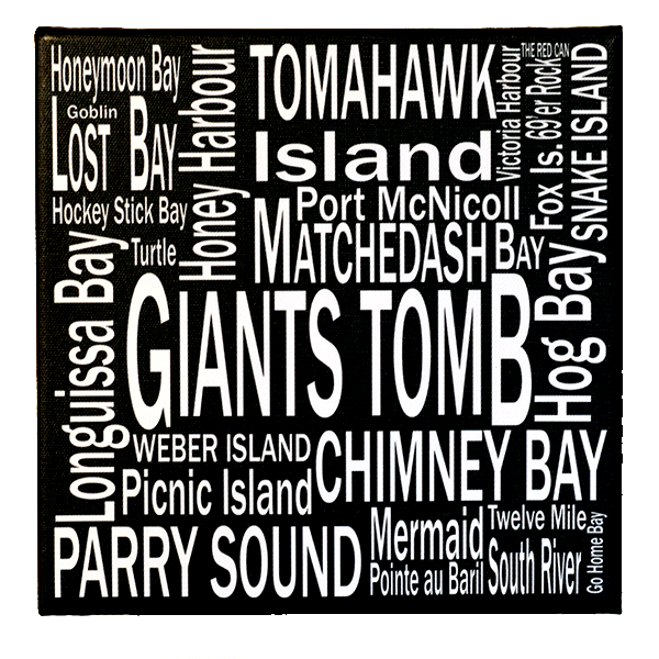 Canvas Print | Georgian Bay Destinations Square | Giants Tomb Trading Co - Giants Tomb