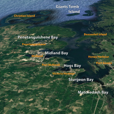 Giants Tomb Island & the Five Bays Formed by Kitchikewana