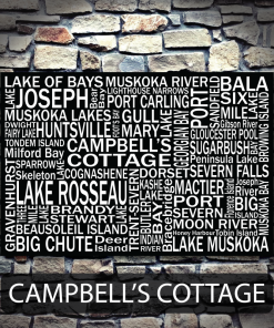 Personalized Canvas Print | Muskoka Destinations | Giants Tomb Trading Co - Cambell's Cottage
