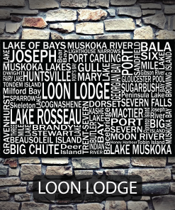 Personalized Canvas Print | Muskoka Destinations | Giants Tomb Trading Co - Loon Lodge