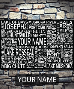 Personalized Canvas Print | Muskoka Destinations | Giants Tomb Trading Co - Your Name