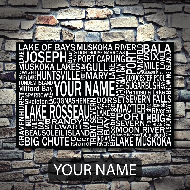 Personalized Canvas Print | Muskoka Destinations | Giants Tomb Trading Co - Your Name