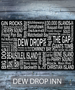Personalized Canvas Print | Georgian Bay Destinations | Giants Tomb Trading Co - Dew Drop Inn