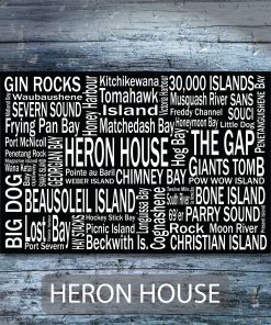 Personalized Canvas Print | Georgian Bay Destinations | Giants Tomb Trading Co - Heron House