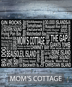 Personalized Canvas Print | Georgian Bay Destinations | Giants Tomb Trading Co -Moms Cottage