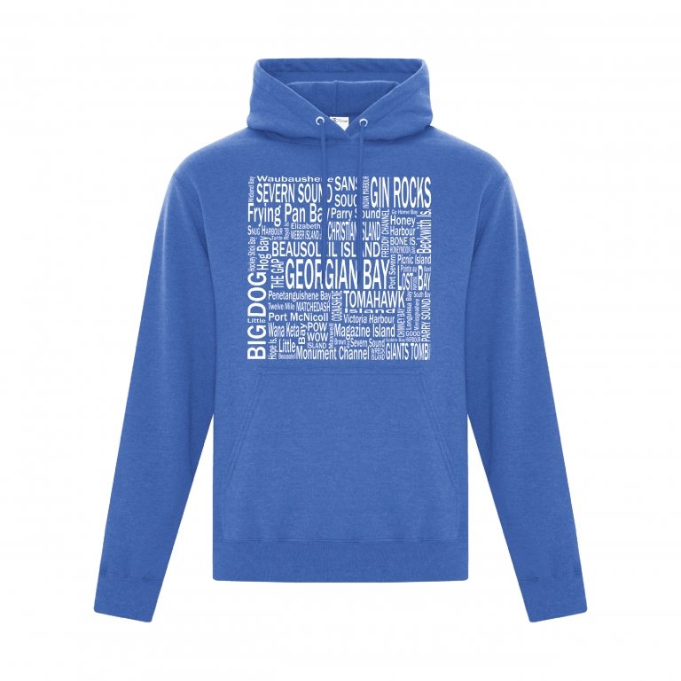 Hoodie | Unisex | Active Blend | Heather Royal | Logo: Georgian Bay ...