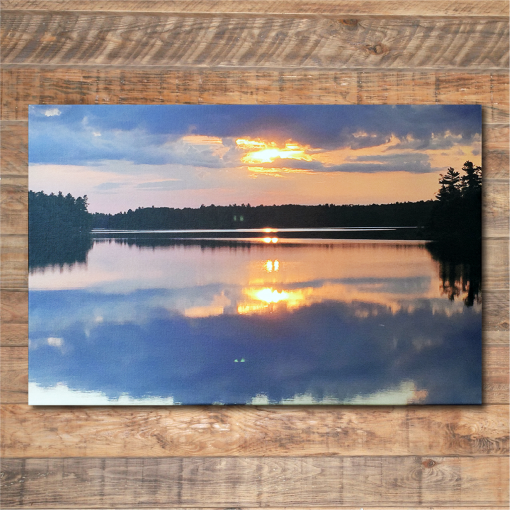 Custom Photo Canvas Print Sunset Bay